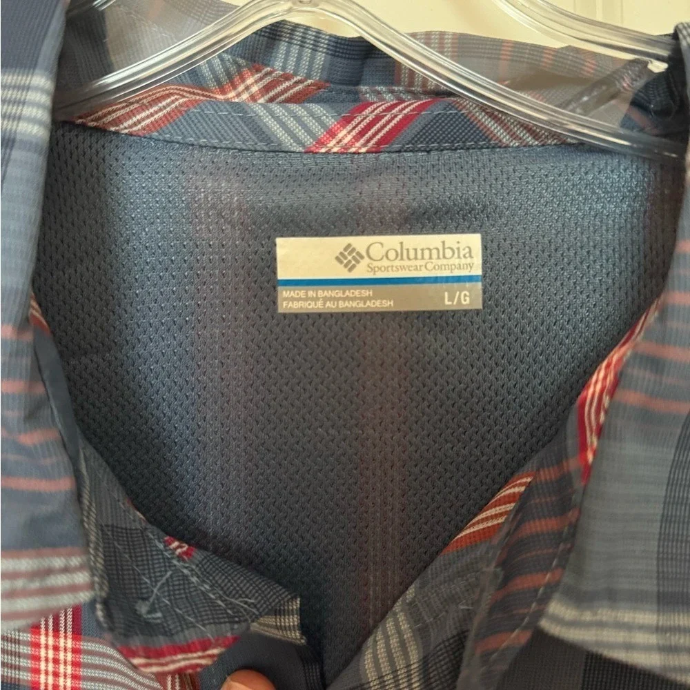 Columbia Mens Large‎ Plaid Button Up Long Sleeve Shirt Outdoor
